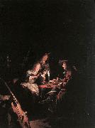 DOU, Gerrit Cardplayers at Candlelight dfg Sweden oil painting artist